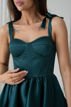 Léontine Tie-Strap Tiered Mini Dress – Mango