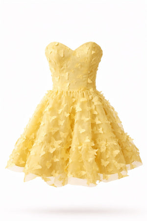 Adélie Butterfly Appliqué Mini Dress