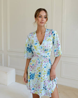 Suzanne Printed Flared Dress