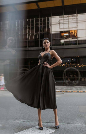 Prudence Satin Halter Maxi Dress