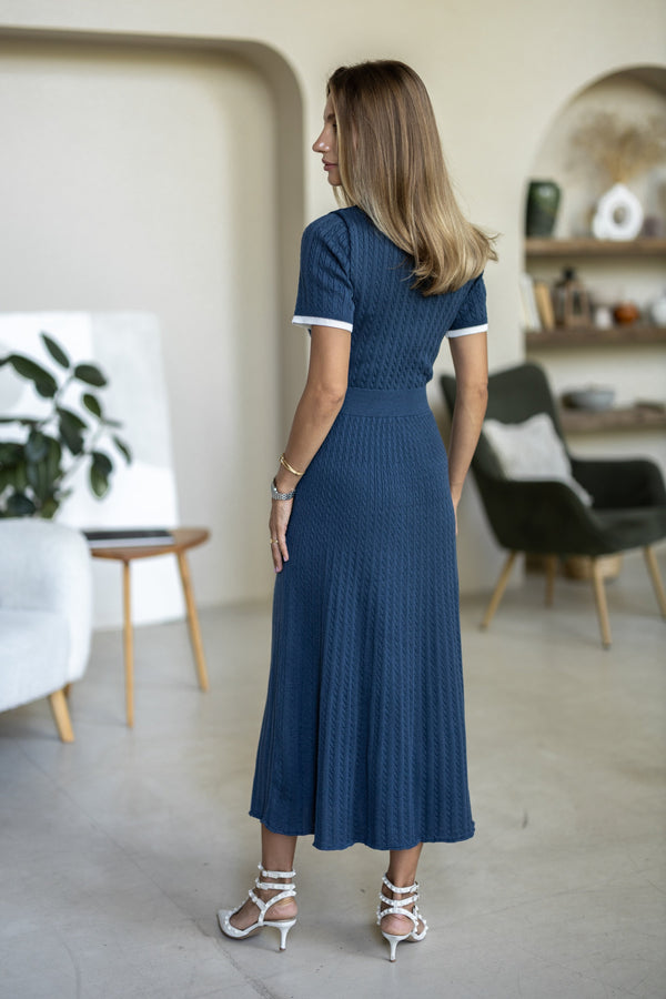 Apolline Polo Knit Midi Dress