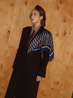Irène Single-Breasted Wool Coat – Chocolate