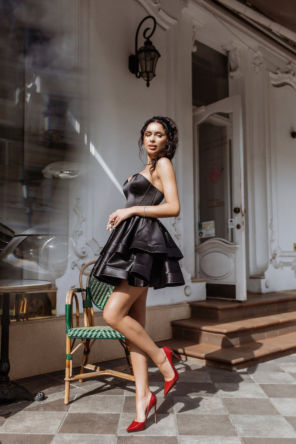 Valentine Strapless Tiered Mini Dress
