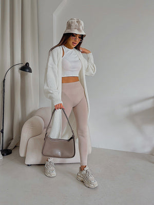 Selene Longline Cardigan – Milk White