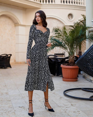 Séraphie Polka Dot Midi Dress