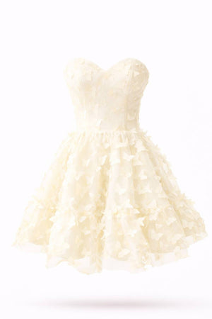 Adélie Butterfly Appliqué Mini Dress