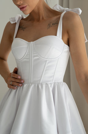 Léontine Tie-Strap Tiered Mini Dress – Mango