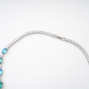 Luxury Crystal Necklace with Floral Centerpiece