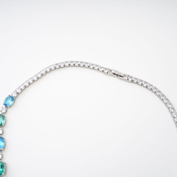 Luxury Crystal Necklace with Floral Centerpiece
