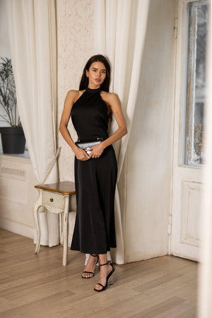 Océane Halter Jumpsuit – Black