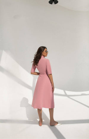 Lucile Tie-Back Midi Dress