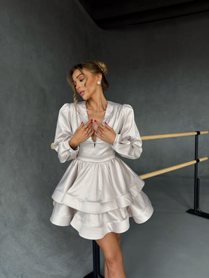 Emmanuelle Poplin Tiered Shirt Dress
